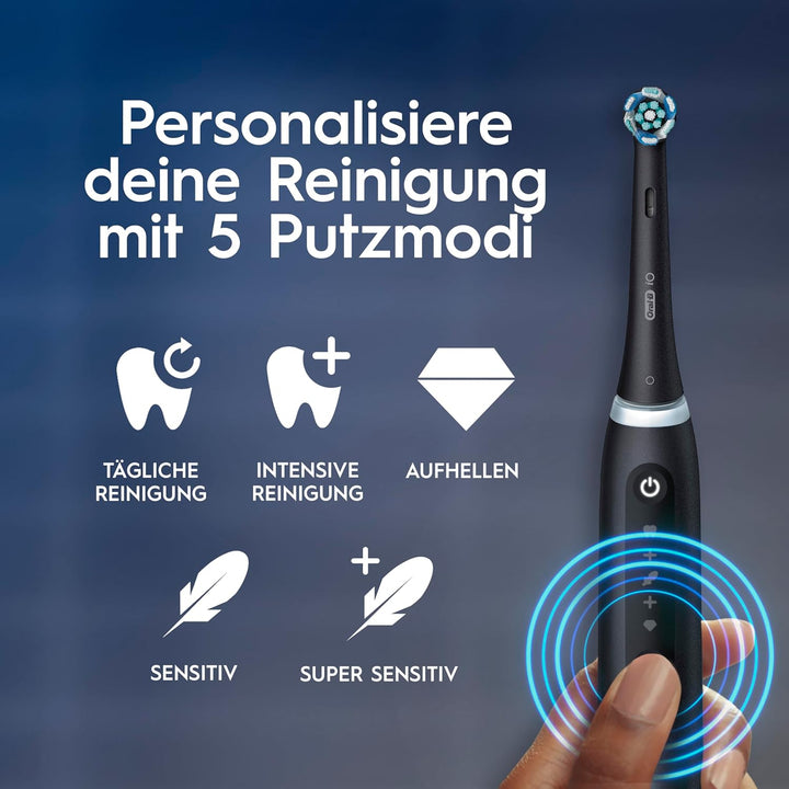 Oral-B iO Series 5 Elektrische Zahnbürste/Electric Toothbrush, 5 Putzmodi für Zahnpflege, LED-Anzeig