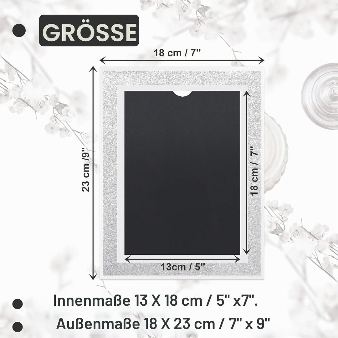 ASelected 4er Set Fotorahmen 13x18 Glas Bilderrahmen Photo Frame Glas Diamant Foto Rahmen Hochzeit F