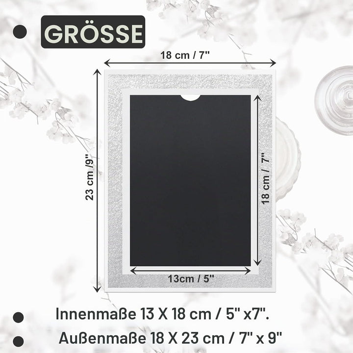 ASelected 4er Set Fotorahmen 13x18 Glas Bilderrahmen Photo Frame Glas Diamant Foto Rahmen Hochzeit F