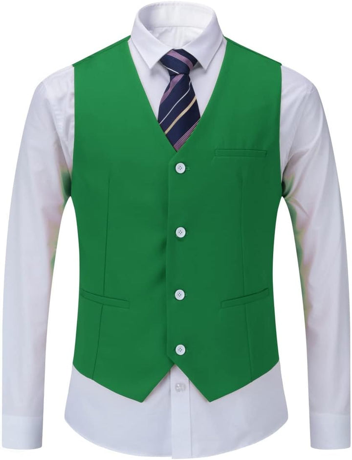 YOUTHUP Herren 3 Teilig Anzug Slim Fit Formell Anzüge 1 Knopf Herrenanzug für Business Hochzeit XXL