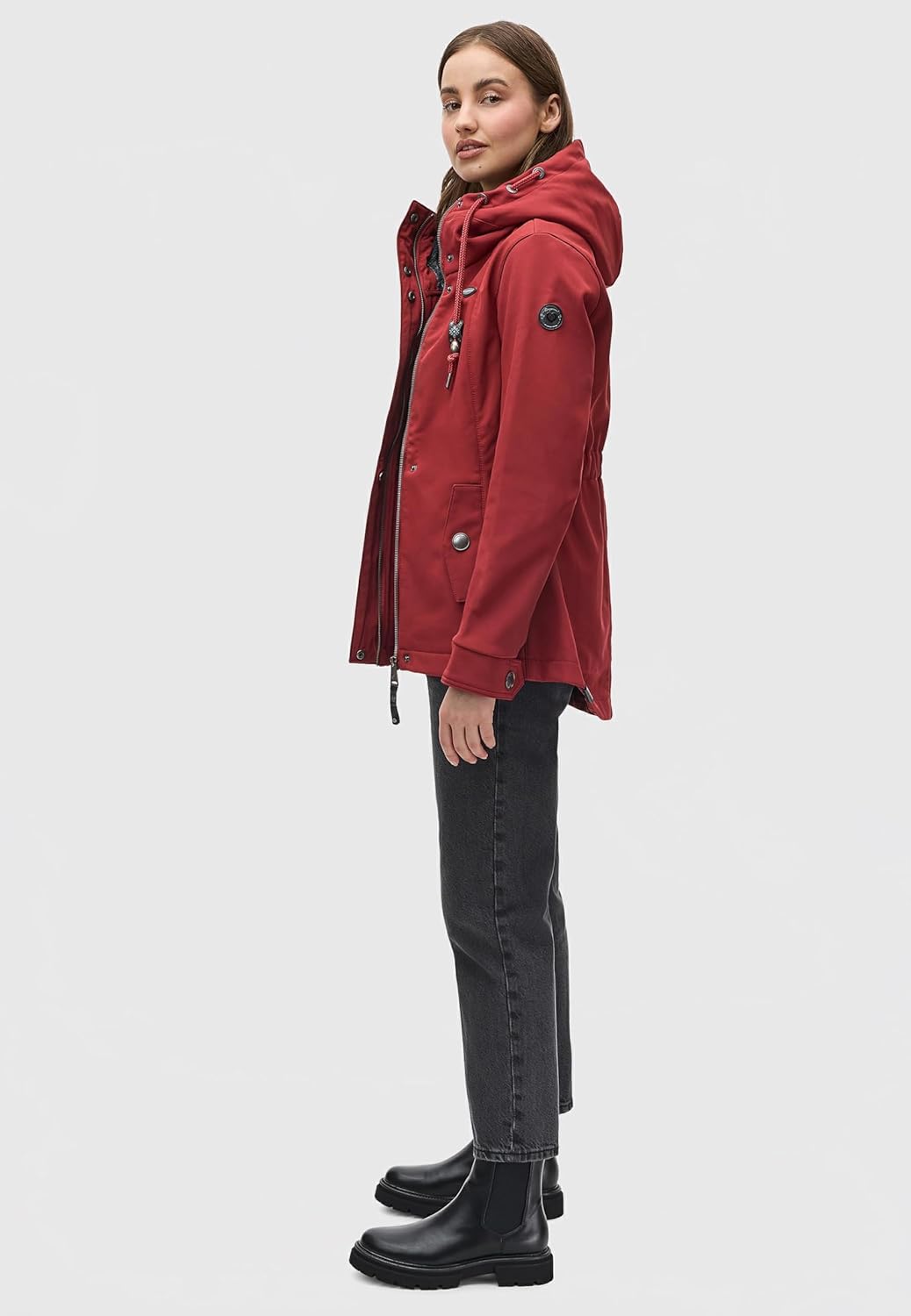 Ragwear Damen Übergangsjacke Funktionsjacke Softshelljacke wasserabweisend mit Kapuze Monadde Softsh