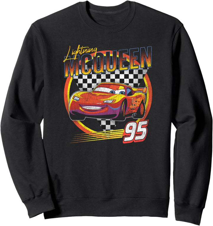 Disney Pixar Cars Lightning McQueen Vintage Race Sweatshirt