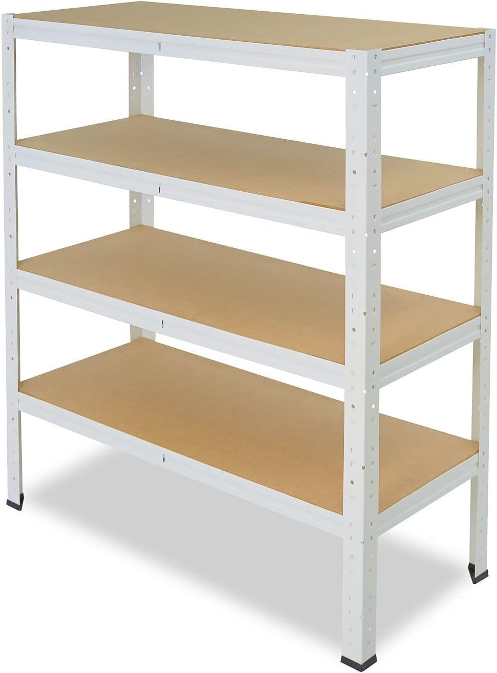 shelfplaza® 100x45x60cm Home Schwerlastregal weiss/Metallregal mit 4 Böden/Kellerregal Metall, Garag