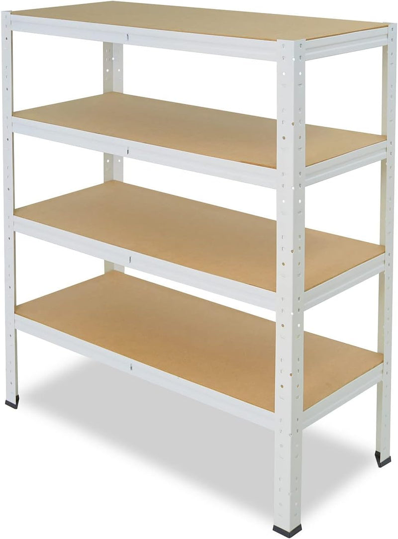 shelfplaza® 100x100x40cm Home Schwerlastregal weiss/Metallregal mit 4 Böden/Kellerregal Metall, Gara
