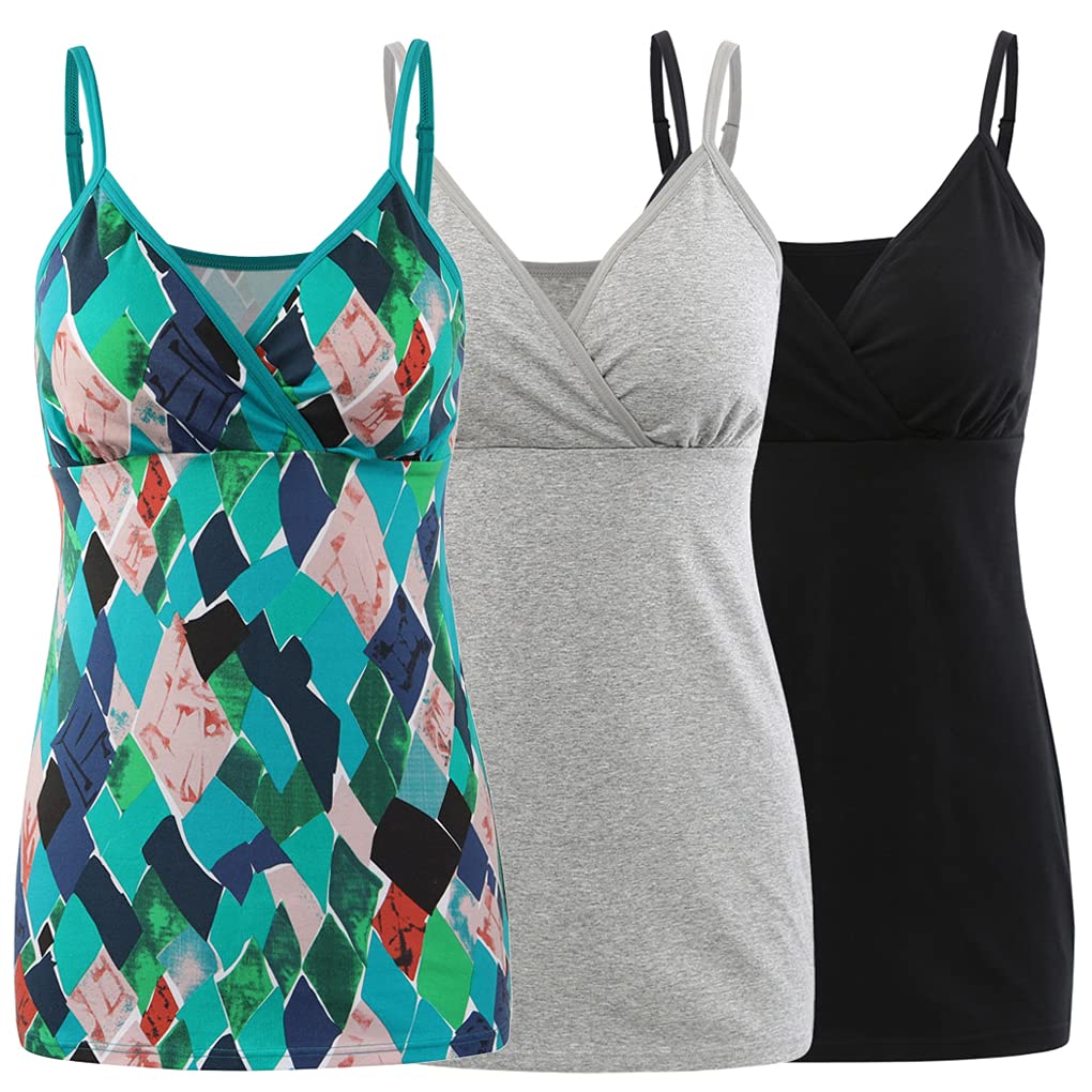 COLOMI Still-Tanktops für Mutterschaft Unterhemden für Schwangere BH zum Stillen Basic Camisole S Bl