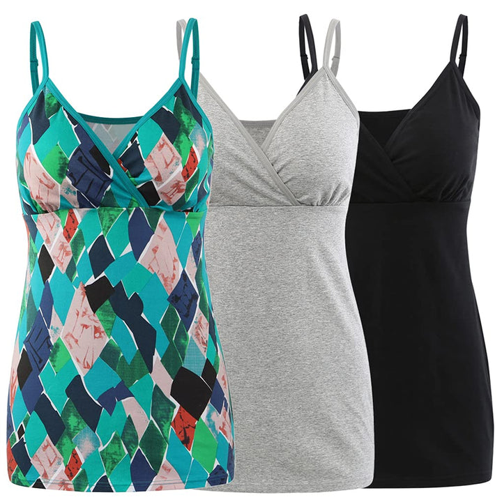 COLOMI Still-Tanktops für Mutterschaft Unterhemden für Schwangere BH zum Stillen Basic Camisole S Bl