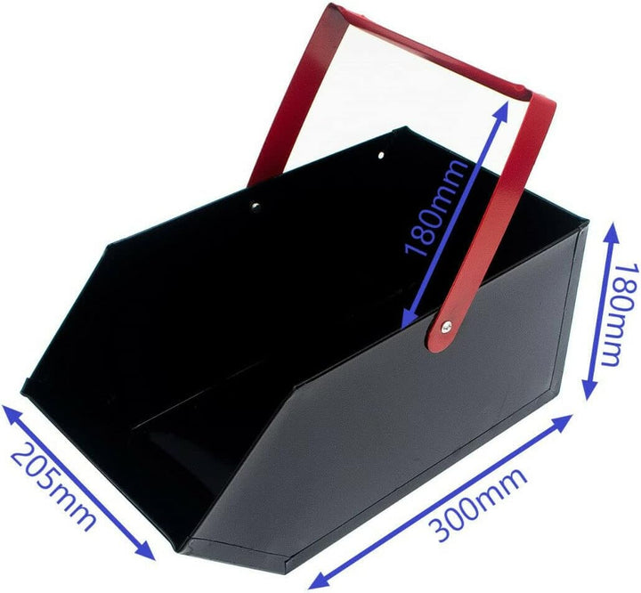 BAUSTER® Kaminbesteck Set Mit Schürhaken, Aschekratzer, Kehrschaufel und Kohlenkasten/Aschebehälter