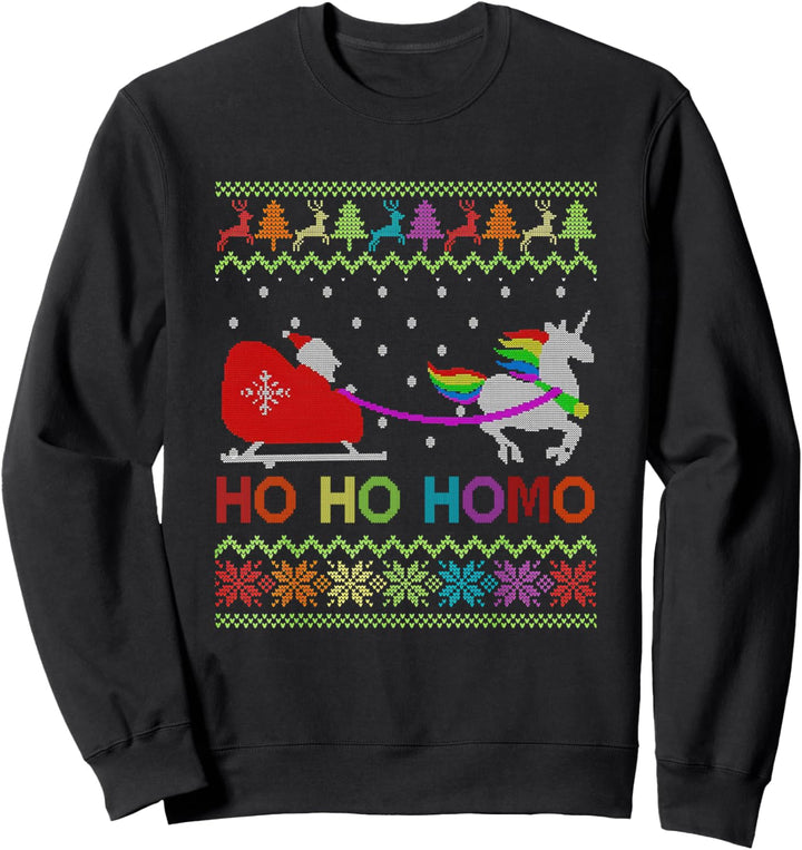 HoHo Homo Gay Weihnachtspullover LGBT Pride LGBTQ Stolzer Verbündeter Sweatshirt