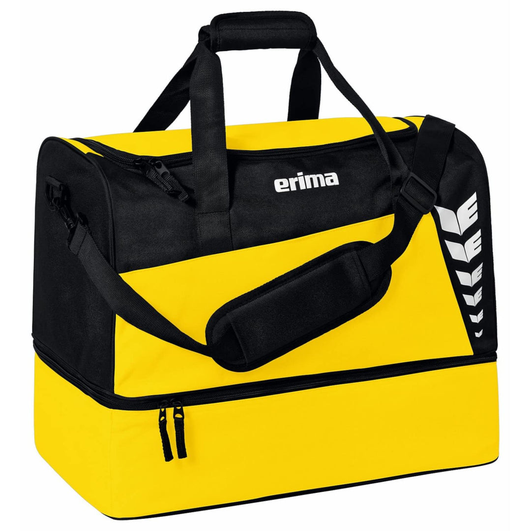 Erima Unisex Six Wings Sporttasche mit Bodenfach S Gelb/Schwarz, S Gelb/Schwarz