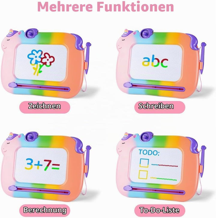 OFFCUP Magnetische Maltafel Kinder Zaubertafel ab 3 Jahr Bunt Magnetische Zeichenbrett Lernspielzeug