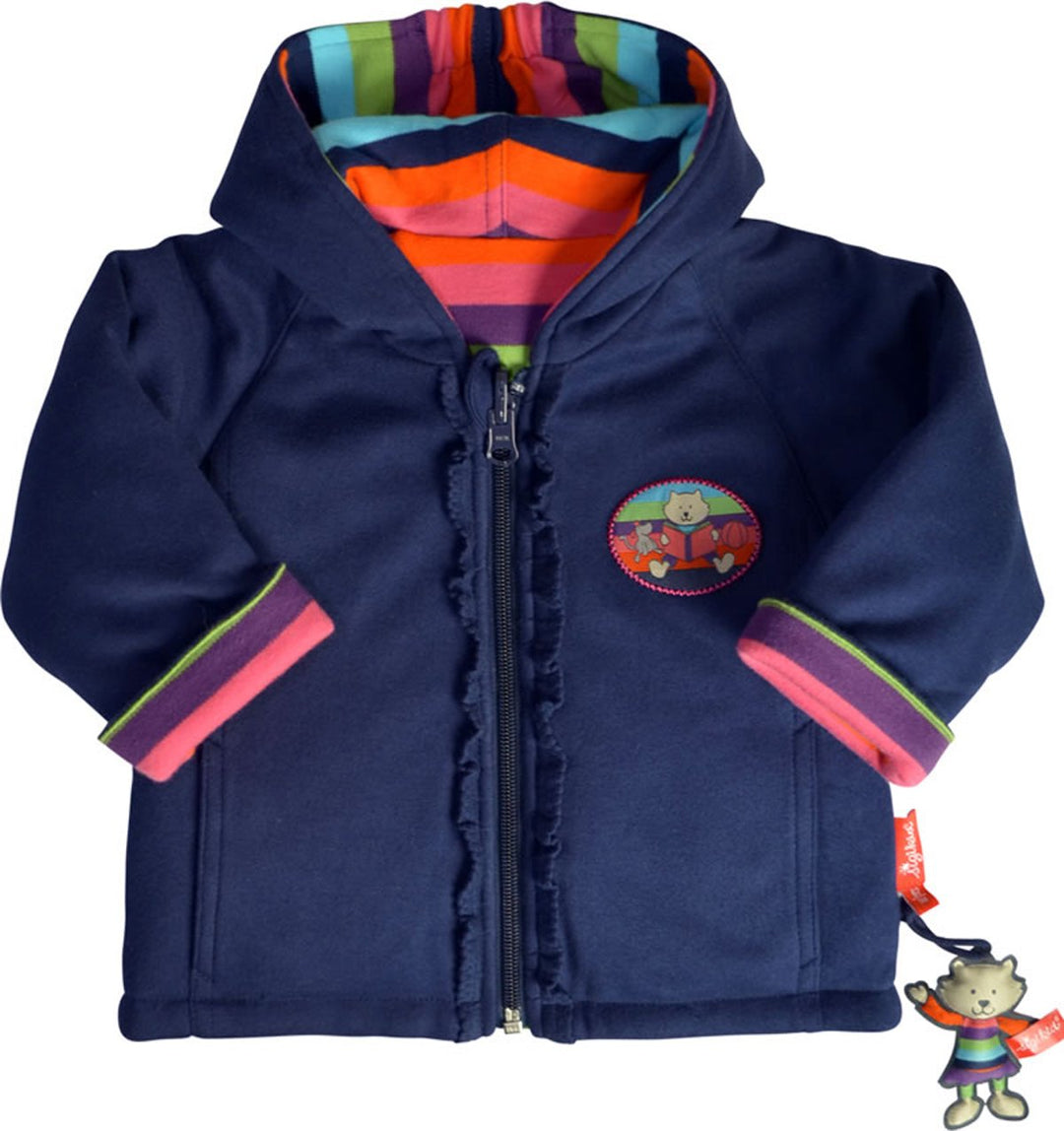 Sigikid Baby - Mädchen Sweatshirt Wendejacke 68 Blau (Peacoat), 68 Blau (Peacoat)