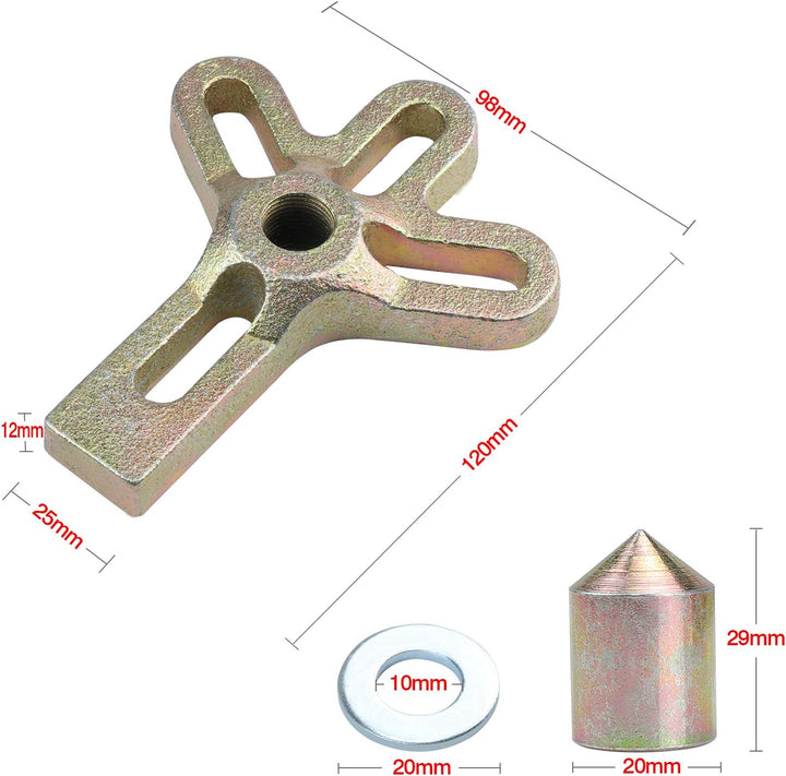 HSEAMALL 13 STÜCKE Lenkrad Abzieher Kit,Polradabzieher Werkzeug,Lagerabzieher Harmonic Balancer