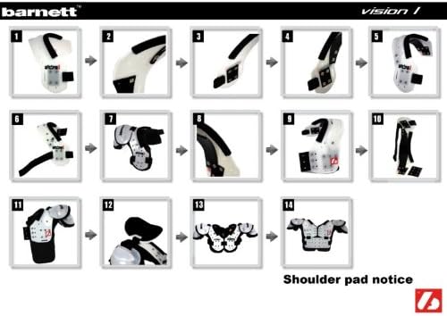 BARNETT Shoulderpad Vision I American Football Schulterschutz, sehr leicht, M
