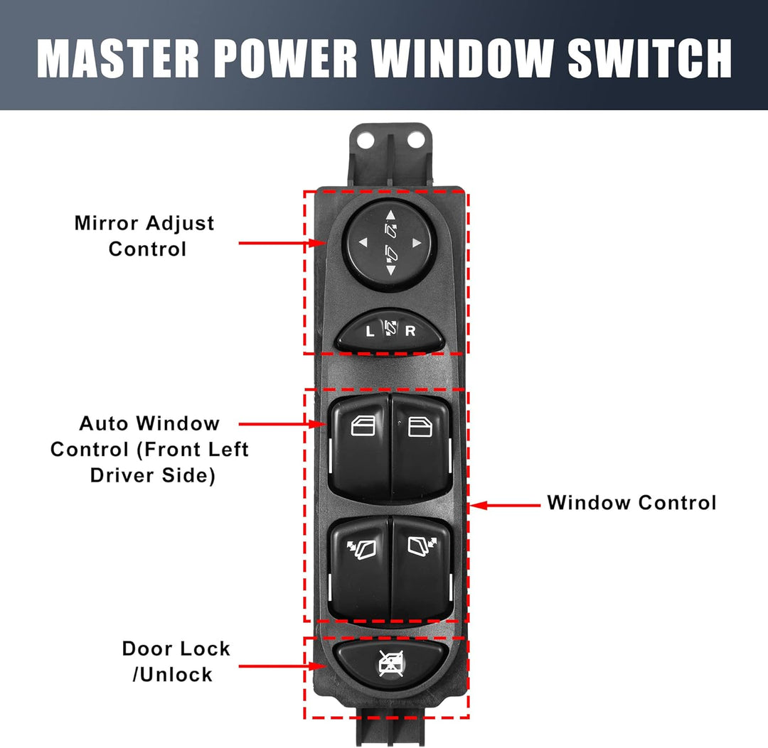 A ABSOPRO Auto Master Fenster Heber Schalter Vorne Fahrer Seite A6395451313