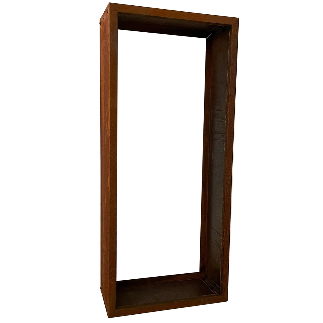 ESTEXO Kaminholzregal Brennholzregal Edelrost Feuerholzregal Rost Cortenstahl Holzregal Ablage Kamin