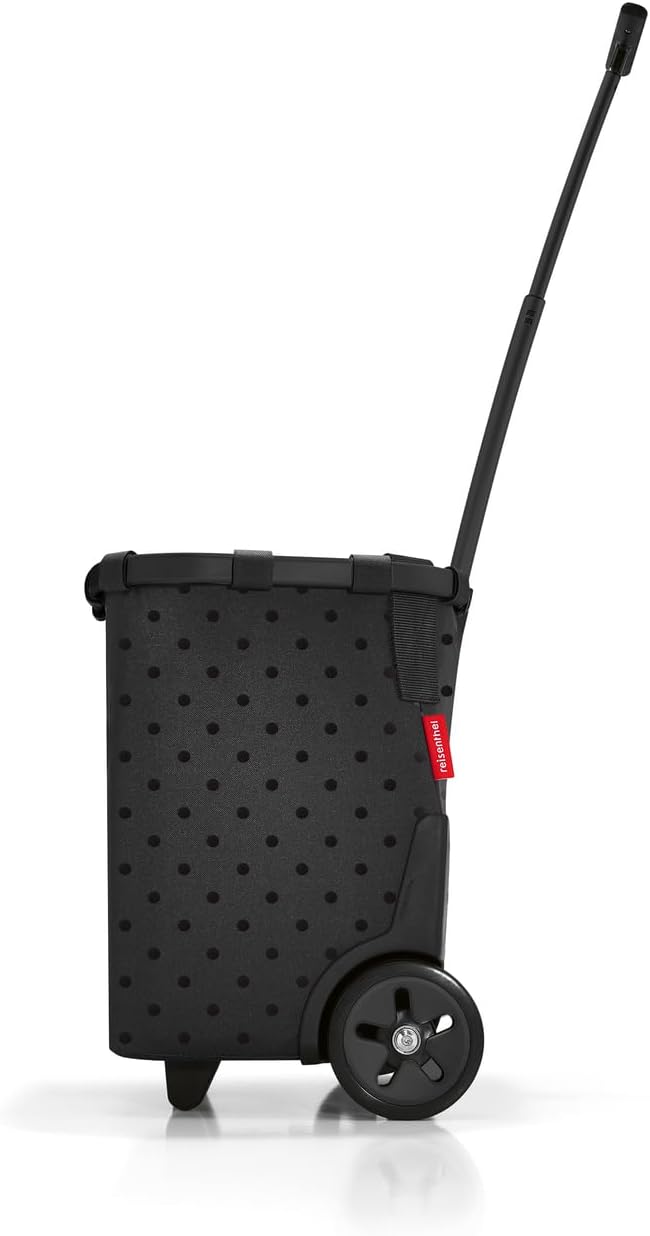 reisenthel carrycruiser Frame Glossy Black dots – Tragbarer Einkaufstrolley mit stabilem Aluminiumra