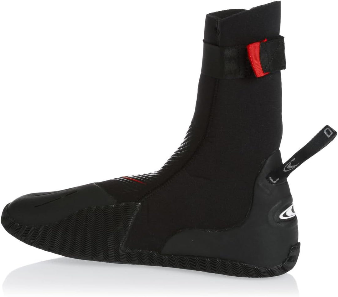 O';Neill Heat 3mm Neoprenanzug-Stiefelette Stiefelette Schwarz - Unisex - Anti-Flush-Schienbeinrieme