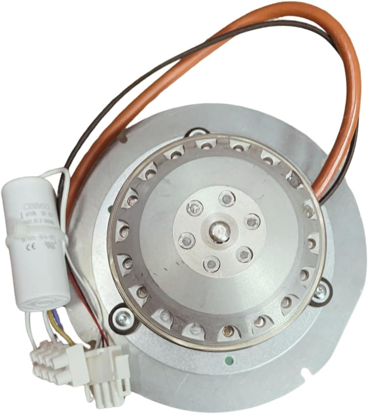 XODO STORE Rauchabzug EBM R2E150-AN91-13, 2400 RPM, 32 Watt, 150 mm Lüfter, für Pelletöfen