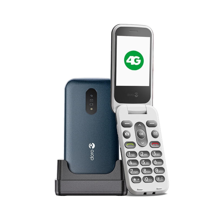 Doro 2820 4G Klapphandy für Senioren, entsperrt - Grosse sprechende Tasten - Kamera - Bluetooth - No