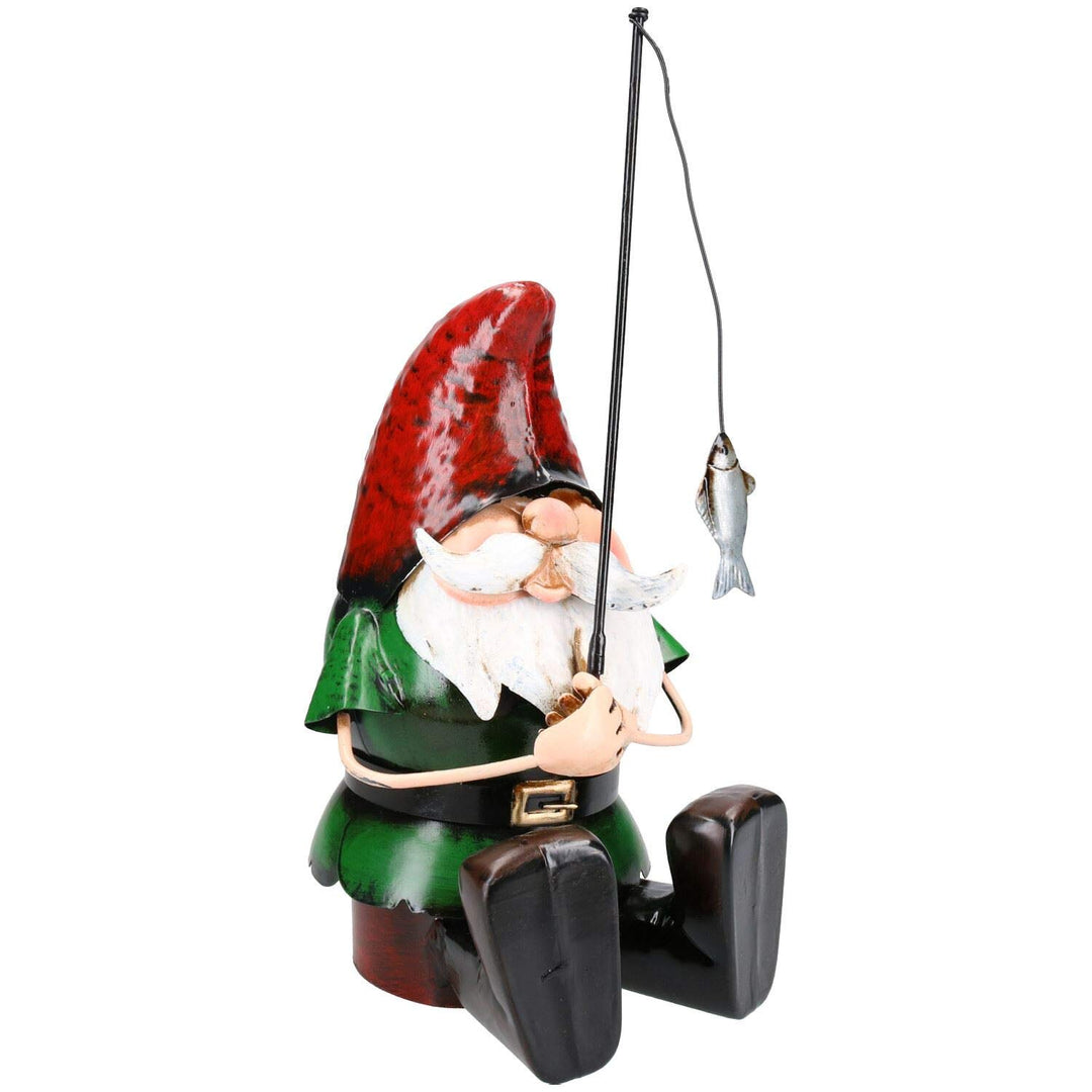 AB Tools Gartenzwerg, handbemalt, Metall, 20 x 18 x 39,5 cm