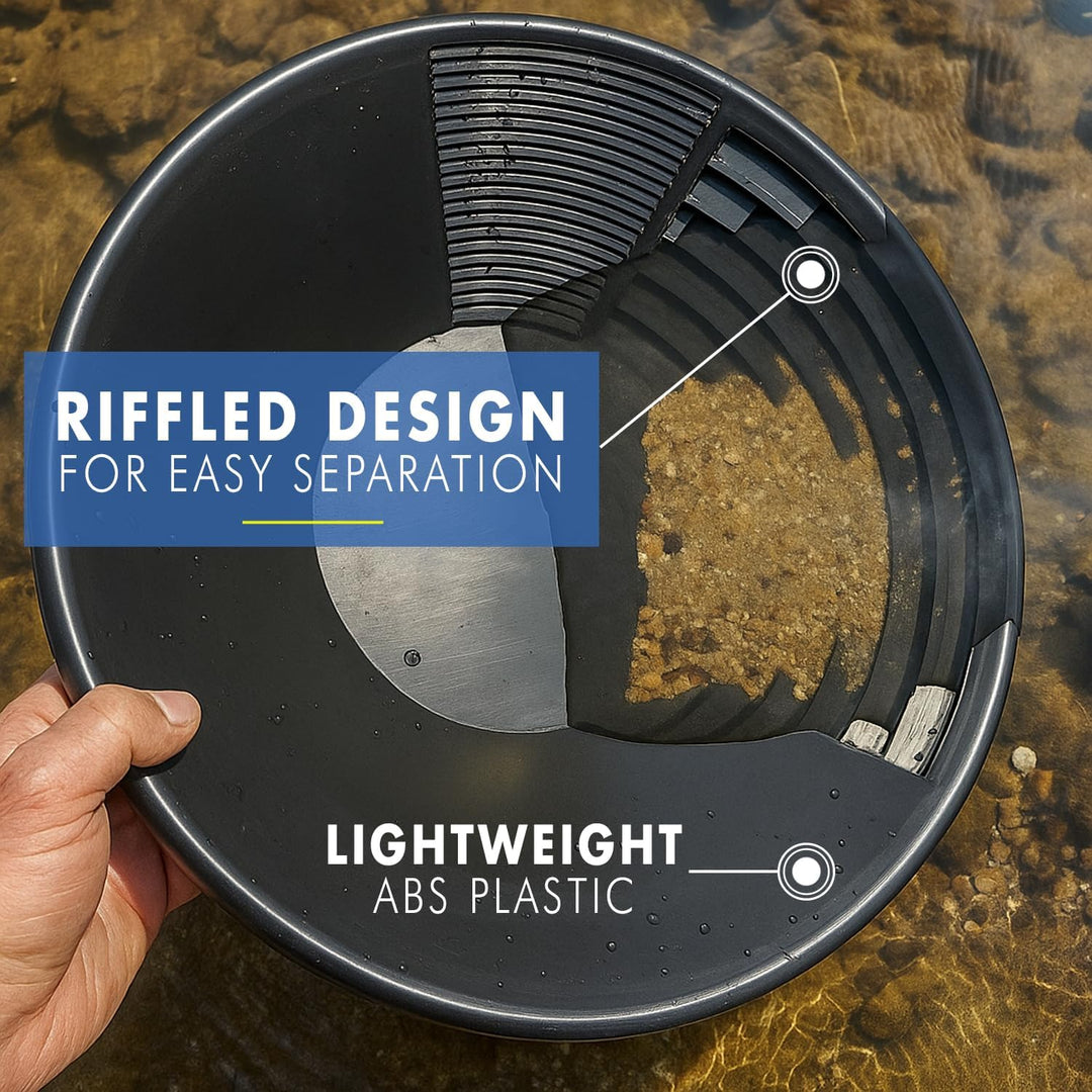 ESTWING BP16 Goldpfanne aus Kunststoff, 40,6 cm, leicht und langlebig, mit tiefen Riffeln für Goldsc