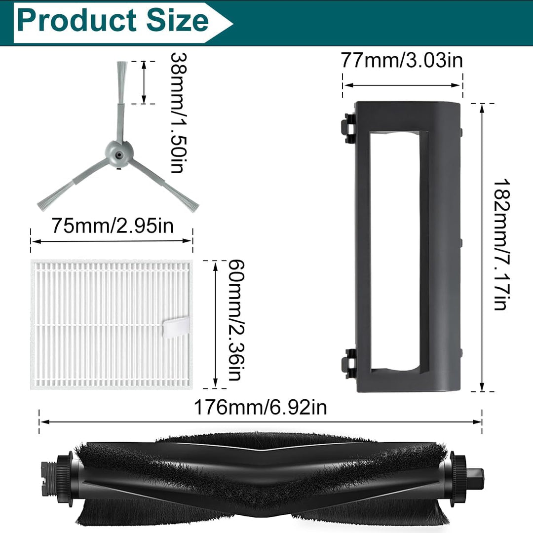 EATBALE Bürste Ersatzteile Zubehörset für Eufy L60/L60 SES/L50/L50 SES Series Roboter Staubsauger, 1