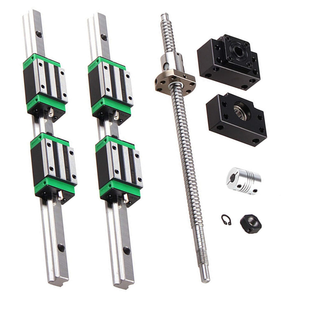 GooEquip Linearführung HGR15 1500mm Linearschiene mit 4PCS Gleitblock + 1PCS SFU1605 1500mm Kugeluml