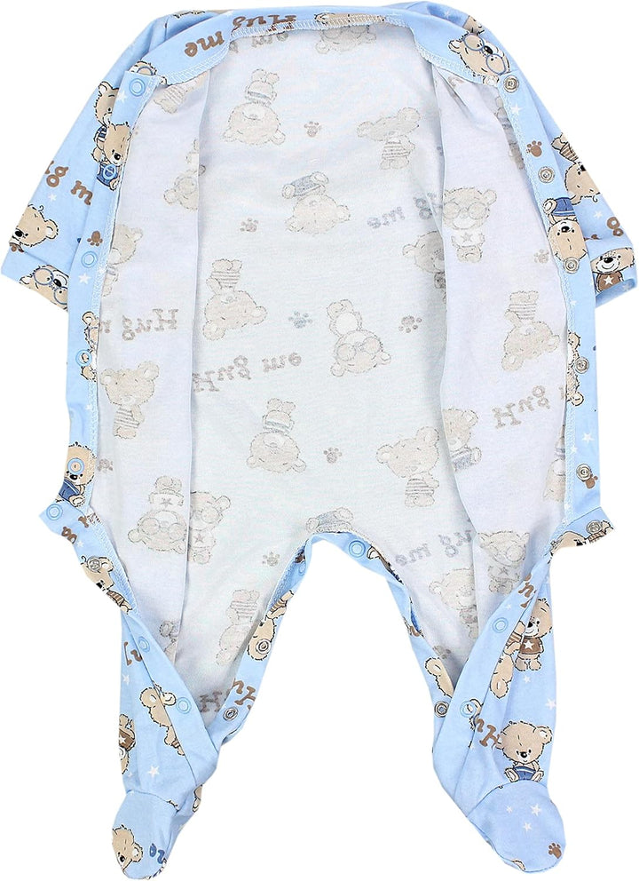 TupTam Baby Jungen Schlafstrampler Langarm Strampler Schlafanzug mit Fuss 3er Pack 50 Farbenmix 3, 5