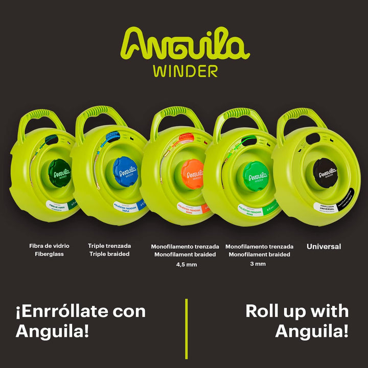 Anguila Max | Winder | Universal-Aufroller | Farbe Schwarz | Durchmesser von 3 bis 4,5 mm | Bis zu 3