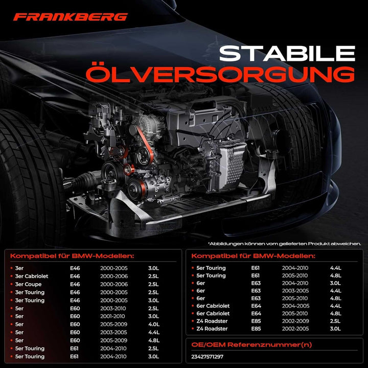 Kupplung Hydraulikpumpe Kompatibel mit 3er E46 5er E60 E61 6er E63 E64 Z4 Roadster E85 Benzin 2000-2