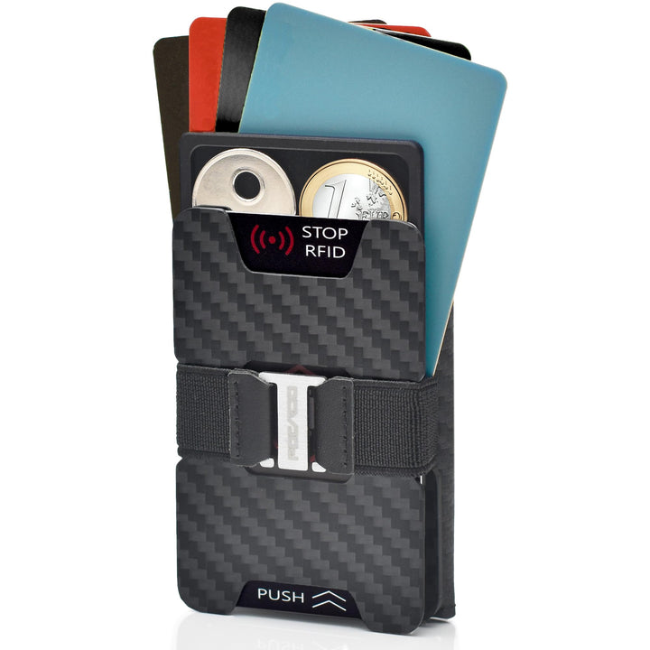 POCARDO Slim Wallet | Kleine Geldbörse mit Geldscheinfach, Münzfach, Kartenfach und RFID-Schutz | He