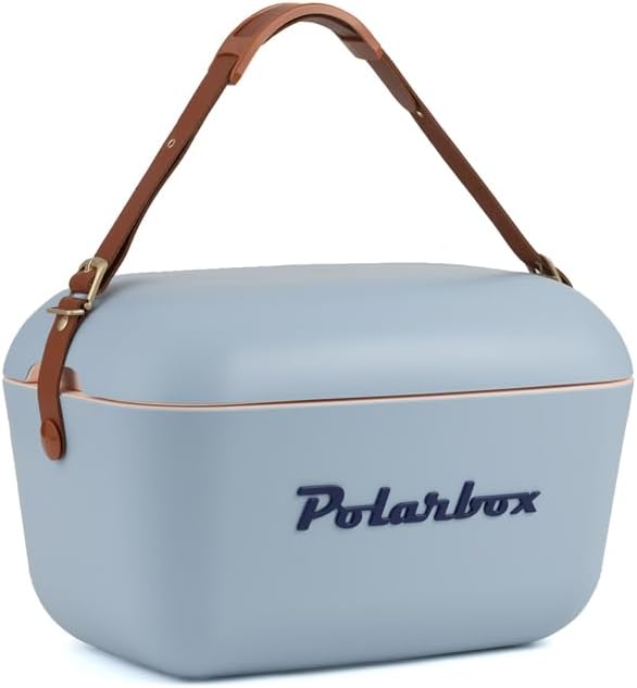 Kreher® Kühlbox Passive Kühlbox Kühltaschen Polar in Retro Vintage Design aus Kunststoff mit polysty