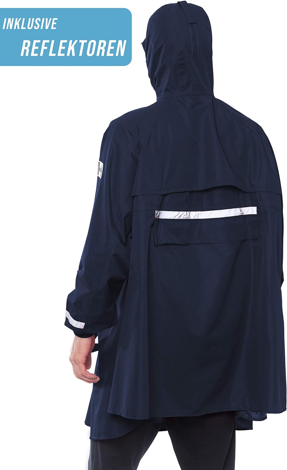 HOCK Regenponcho mit Reissverschluss und Ärmeln - Fahrradponcho Wasserdicht & Atmungsaktiv - Mit Kap