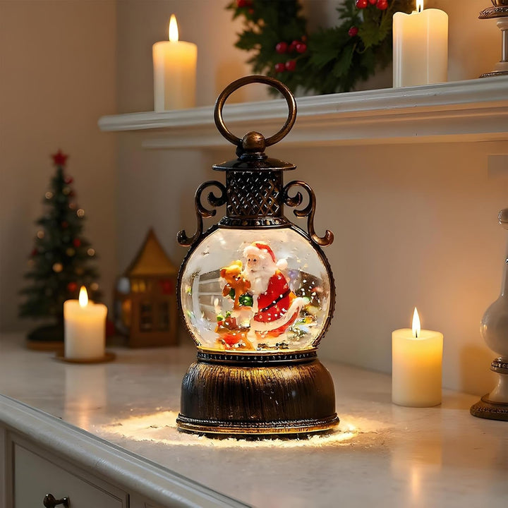 Leuchtende Weihnachtskugel,Partyszene Requisiten | Weihnachts Schneekugel Laterne Glitzerdekoration