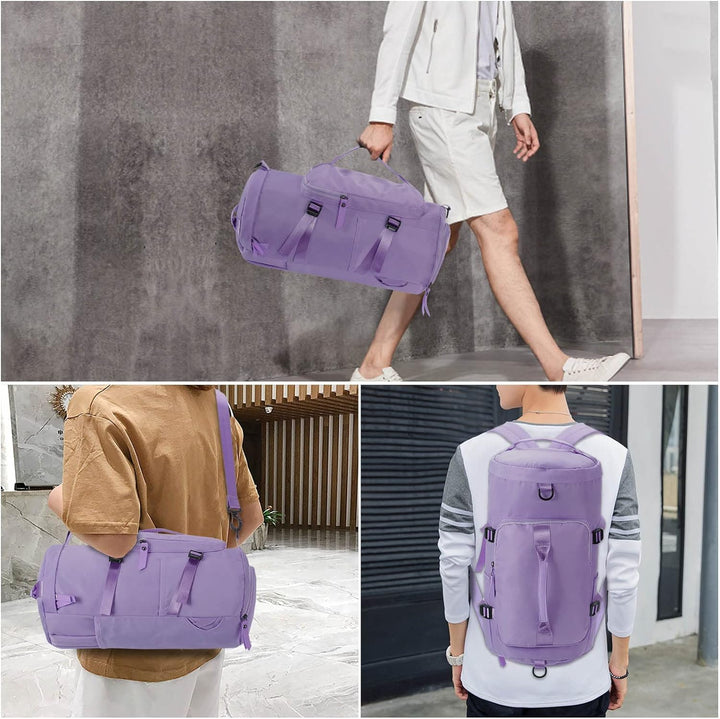 HAWEE Unisex Sporttasche mit Rucksackfunktion Reisetasche mit Schuhfach Gross Reiserucksack Wasserdi