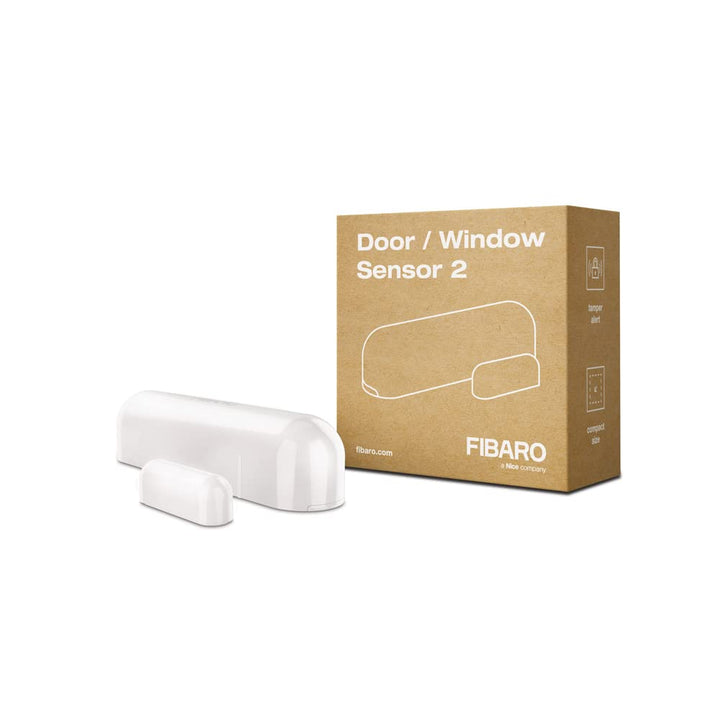 FIBARO Door Windows Sensor 2 / Z-Wave Plus Türfenster und Temperatursensor, White, FGDW-002-1 Weiss,