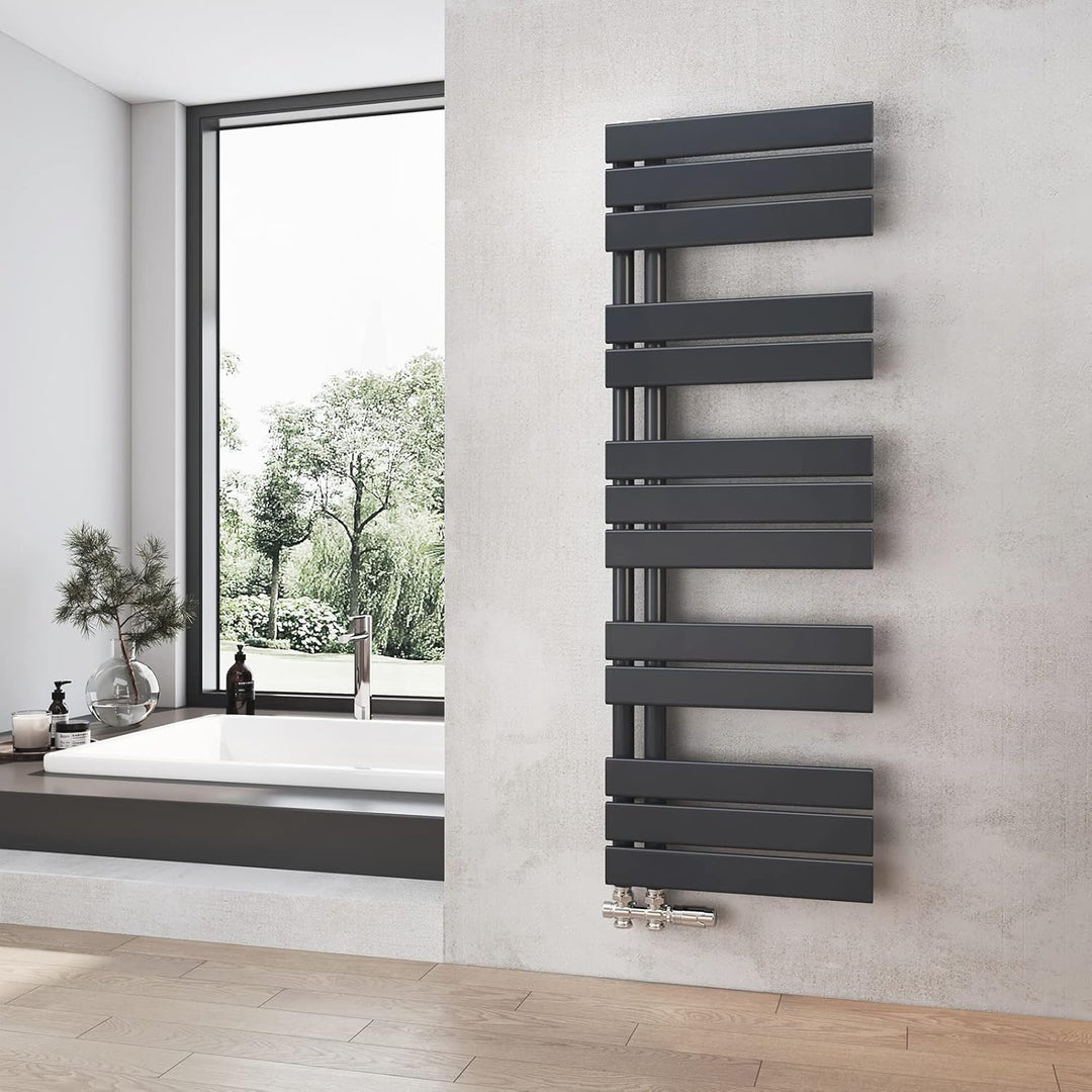 Heilmetz Badheizkörper Anthrazit Handtuchtrockner Heizung 400 x 1176 mm Bad Heizkörper Handtuchheizk