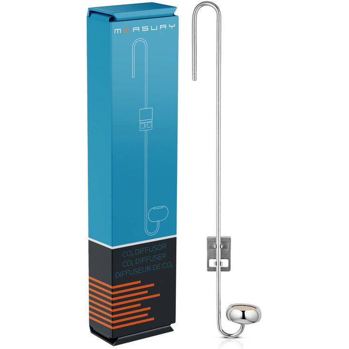 Measury CO2 Diffusor Aquarium aus Edelstahl, Diffuser Aquarium - 350mm 35 cm, 35 cm