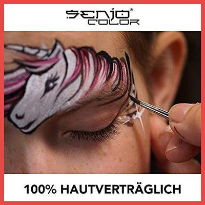 Senjo Color ® Airbrush Farben Set (Für Gesicht & Körper) Bodypainting Farben (5 x15ml) Farben: Schwa