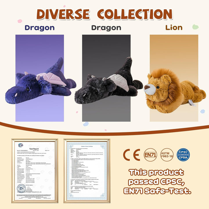 Gisqis Drache Kuscheltier Kawaii 48cm Gewicht Drachen Kuscheltier Dragon Stofftier Plushie Plüschtie