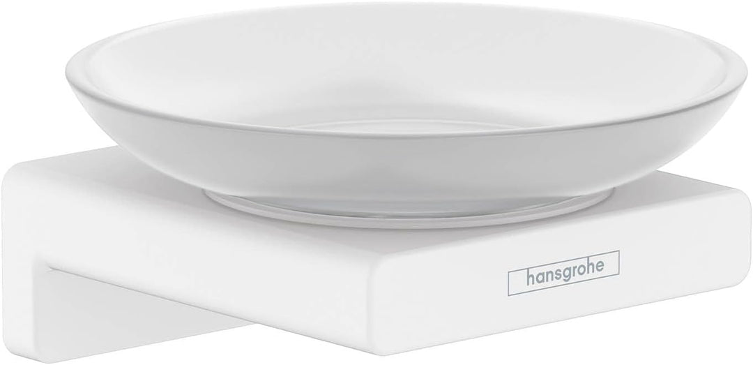 hansgrohe Seifenschale AddStoris, Seifenablage, Mattweiss Mattweiss Schale, Mattweiss Schale