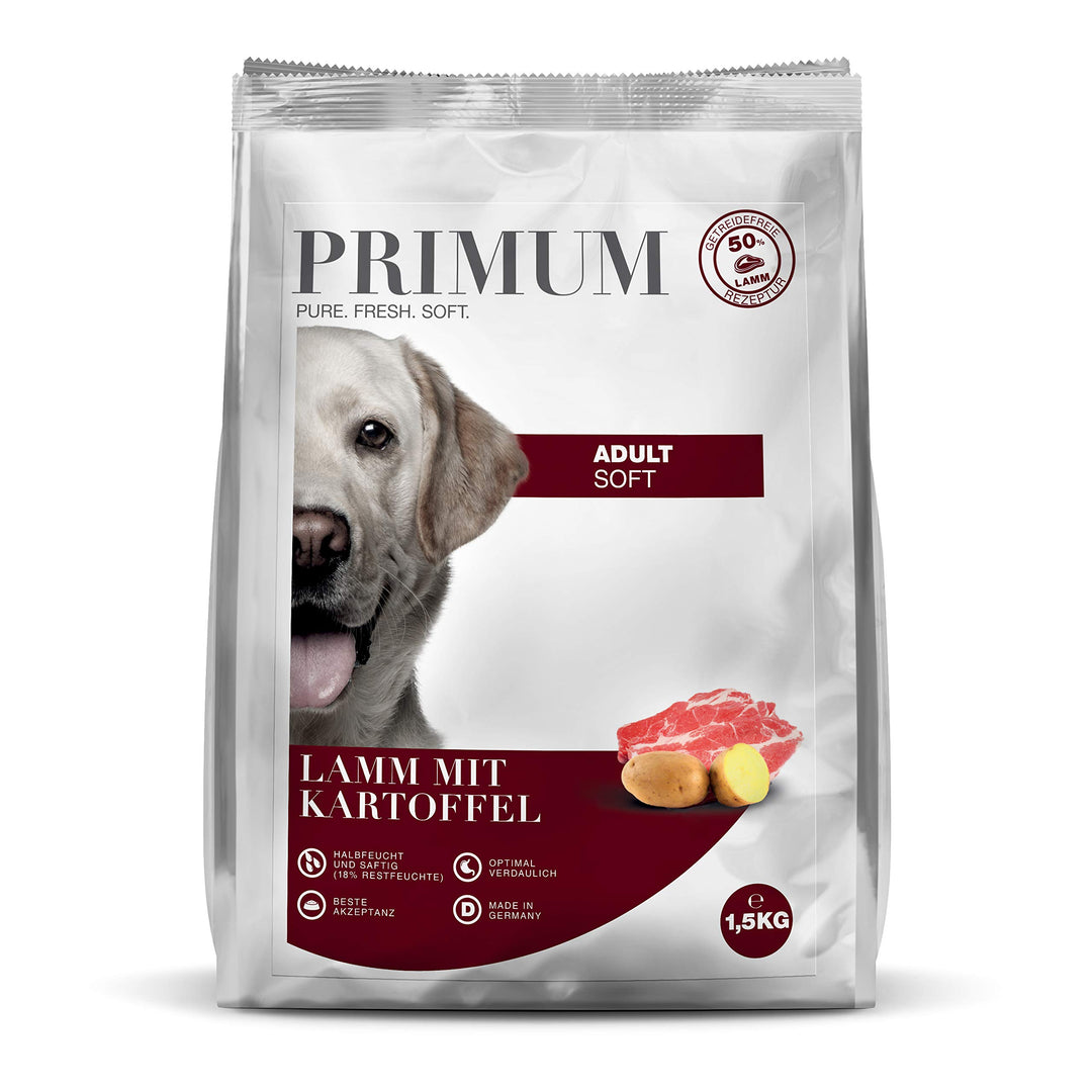 Soft Adult | Halbfeuchtes Hundefutter mit 70% frischem Fleisch für ausgewachsene Hunde. Getreidefrei