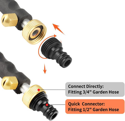 Remedare Hydro Jet Deep Hochdruck-Hochdruckreiniger mit Messing-Gartenschlauchende, 2 D¨¹sen f¨¹r di