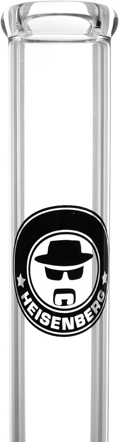 Heisenberg Cheese Perc Glasbong, Höhe 58 cm, Schliff 18.8, mit Eisfach und integriertem Chillum ohne