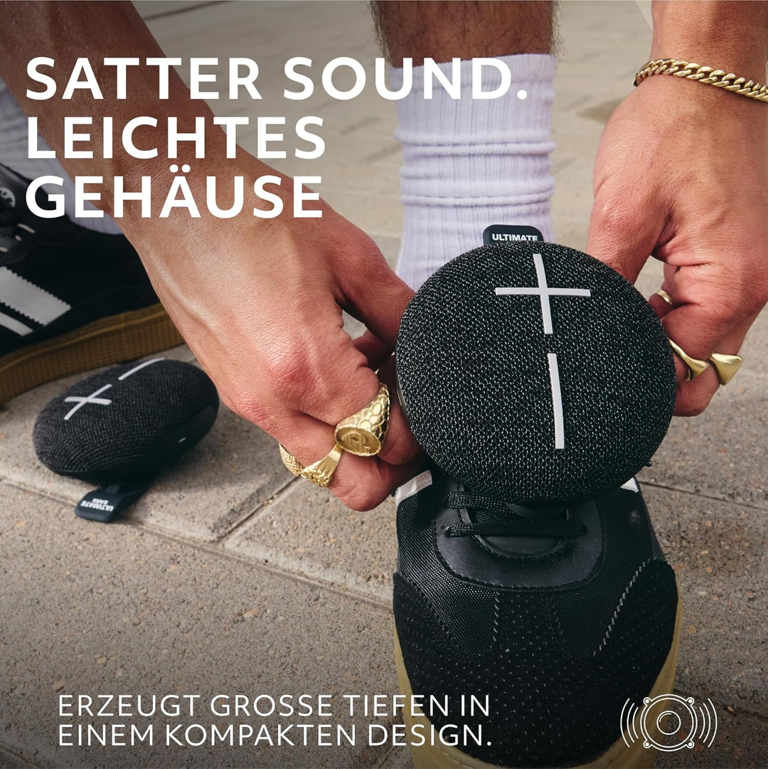 ULTIMATE EARS MINIROLL Ultraportabler wasserdichter Bluetooth-Lautsprecher, starker Bass, staubdicht