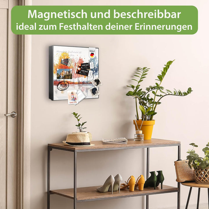banjado Grosser Schlüsselkasten Metall - Schlüsselbox 30x30cm mit 32 Haken - Schlüsselkasten modern