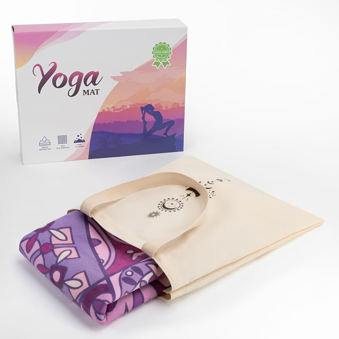 Reise-Yogamatte aus rutschfestem, faltbarem Wildleder – 1,5 mm dünn & leicht (1,4 kg), schweissabsor