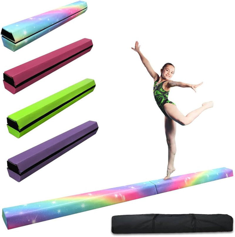 HomeSun Schwebebalken 240cm Faltbar Balance Beam Gymnastik Balance-Balken Gymnastikbalken Übung Fitn
