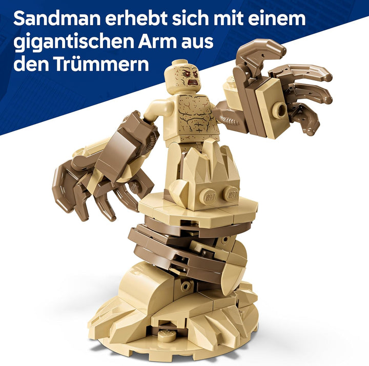 LEGO | Marvel Grosser Showdown: Spider-Man vs. Sandman - Spiderman Spielzeug mit 3 Minifiguren - Spi