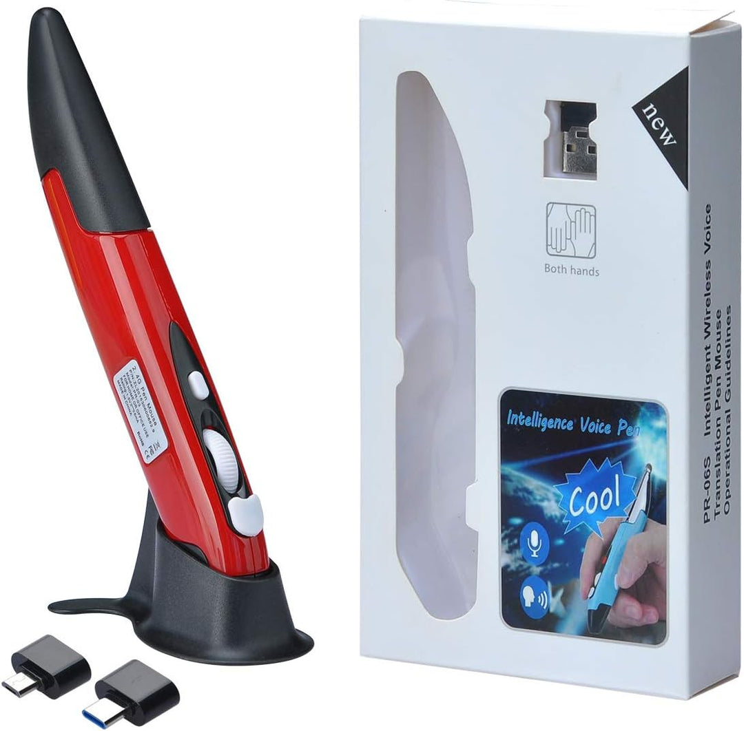 Lychee Lyhee Kabelloser Maus-Stift, 2,4 GHz, optische USB-Maus mit einstellbaren DPI-Werten auf 500/